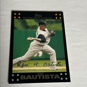 Topps Pittsburgh Pirates Jose Bautista Card - Black and White